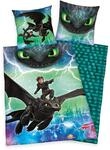 Herding DREAMWORKS DRAGONS Bettw&auml;sche-Set, Wendemotiv, Bettbezug 135 x 200 cm,