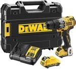 DEWALT 12V XR Akku-Schlagbohrschrauber, b&uuml;rstenlosen, inkl. 2x 2Ah XR Li-Ion Akkus,