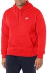 Nike Herren Hoodie Sportswear Club Fleece, University Red/University Red/White,...