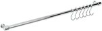 Metaltex 350305010 Lonardo Relingleiste 58 cm, mit 6 Haken verchromt