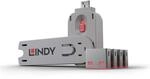LINDY Port Schloss USB-Lock + Key 4er Set Rosa inkl. 1 Schluessel 40450, (4 St&uuml;ck)