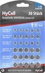 HyCell Alkaline Knopfzellen Set AG1, AG3, AG4, AG10, AG12, AG13, 1,5V, 30 Stück, HyCell Alkaline Knopfzellen Set AG1, AG3, AG4, AG10, AG12, AG13, 1,5V, 30 Stück,