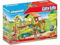 PLAYMOBIL City Life 70281 Abenteuerspielplatz mit Kletterwand, Reifenschaukel...