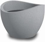 Scheurich Wave Globe 40, Pflanzgef&auml;&szlig;/Blumentopf/Pflanzk&uuml;bel, rund, Farbe: Stony