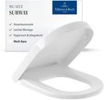 Villeroy & Boch WC-Sitz Subway - Toilettendeckel Wei&szlig; gl&auml;nzend mit Absenkautomatik