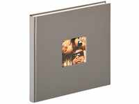 walther design Fotoalbum grau 26 x 25 cm mit Cover-Ausstanzung, Fun FA-205-X