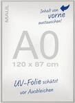 MAUL Klapprahmen A0 silber MAULstandard Aluminium Hochformat Wandmontage