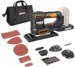 WORX WX820.9 Akku-Multischleifer &ndash; 5-in-1 Funktionen: Exzenter-, Fein-, Detail-,