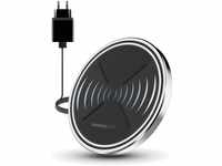 TERRATEC ChargeAIR dot Wireless Charger Ladepad, Kabelloses 10W QI Ladegerät,