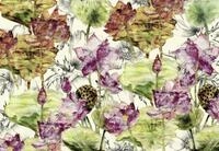 Komar Vlies Fototapete LOTUS | 368 x 248 cm | Tapete, Wand Dekoration, Blumen, Kunst,