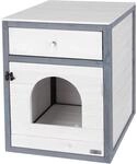 Kerbl Pet Katzenschrank Ida, Katzenhaus, wei&szlig;, grau, 58x45x60cm, Holz, Katzen,...
