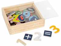small foot Magnet Holzkiste "Educate" aus Holz, 40 Teile zum Rechnen und Zahlen