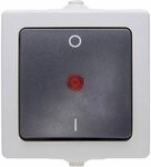 Kopp Nautic Ausschalter, 2-polig, beleuchtet, Aufputz, f&uuml;r Feuchtraum 250V (10A),