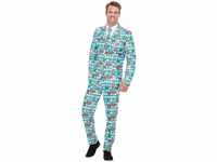 Beer Festival Suit, Blue, with Jacket, Trousers & Tie, (L)