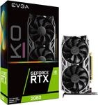 EVGA GeForce RTX 2060 KO Ultra Gaming, 06G-P4-2068-KR, 6 GB GDDR6, Dual Fans, Metal