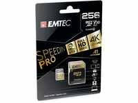 EMTEC SD Card 256GB SDXC (CLASS10) Speedin V30 A1 4K Adapter