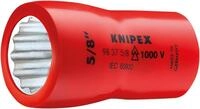 KNIPEX Steckschl&uuml;sseleinsatz (Doppel-Sechskant) mit Innenvierkant 3/8 45 mm, 98 37