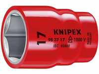 Knipex Steckschlüsseleinsatz für Sechskantschrauben mit Innenvierkant 3/8" 42...