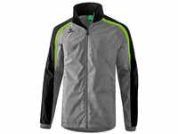 ERIMA Herren Jacke Liga 2.0 Trainingsjacke mit Kapuze, grau melange/schwarz/green