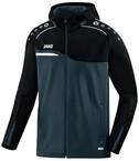 JAKO Kinder Kapuzenjacke Competition 2.0, anthrazit/schwarz, 128, 6818