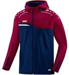 JAKO Kinder Kapuzenjacke Competition 2.0, marine/dunkelrot, 128, 6818