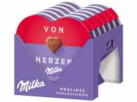 Milka I Love Milka Pralinen 12 x 44g, Pralinen aus Nuss-Nougat-Crème umhüllt...
