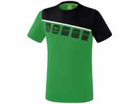 Erima Kinder 5-C T-Shirt, smaragd/schwarz/weiß, 164