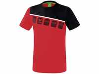 Erima Herren 5-C T-Shirt, rot/schwarz/weiß, XL