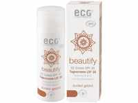 eco cosmetics Bio CC Cream, Tagescreme getönt dunkel mit OPC, Q10 und