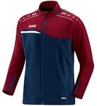 JAKO Kinder Pr&auml;sentationsjacke Competition 2.0, marine/dunkelrot, 164, 9818