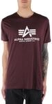 Alpha Industries Basic T-Shirt T-Shirt f&uuml;r Herren Deep Maroon