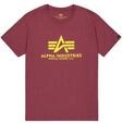 Alpha Industries Herren Basic T-Shirt,Rot (Burgundy 184), XX-Large