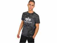 Alpha Industries Herren Basic T-Shirt, Black Camo, L