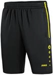 JAKO Kinder Trainingsshorts Active, Schwarz/Neongelb, 152