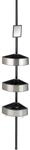 WENKO Teleskop Duschecke Premium Big Black, ausziehbares Badregal mit 3...
