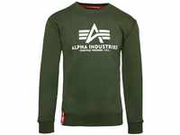 Alpha Industries Herren Basic Pullover Sweatshirt, Dunkelgrün, L