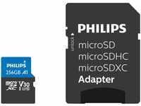 Philips Ultra Pro microSDXC Card 256 GB + SD Adapter UHS-I U3,...