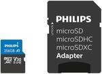 Philips Ultra Pro microSDXC Card 256 GB + SD Adapter UHS-I U3, Lesegeschwindigkeit