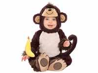 Amscan - Kinderkostüm frecher kleiner Affe, Baby Kostüm, Karneval, Fasching,