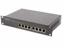 DIGITUS Gigabit Ethernet Netzwerk-Switch - 10 Zoll - 8 Ports - Unmanaged -...
