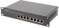 DIGITUS Gigabit Ethernet PoE+ Switch - 10 Zoll - 8 Ports - Unmanaged - IEEE 802.3at -