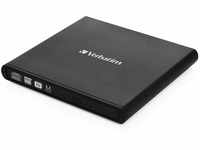 VERBATIM 53504 DVD Recorder, USB 2.0, 8x/6x/24x, Slimline Portable, schwarz,...