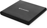 VERBATIM 53504 DVD Recorder, USB 2.0, 8x/6x/24x, Slimline Portable, schwarz,...
