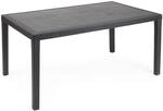 Rechteckiger Au&szlig;entisch, Hartharzstruktur mit Rattaneffekt, Made in Italy, 150...