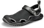 Crocs Damen Swiftwater Mesh Deck Sandal M Sandalen, Black, 39/40 EU
