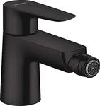 hansgrohe Talis E Einhebel-Bidetarmatur mit Zugstangen-Ablaufgarnitur, Mattschwarz