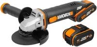 WORX WX803 Akku Winkelschleifer 20V -leicht mit Hilfsgriff - Leerlaufdrehzahl