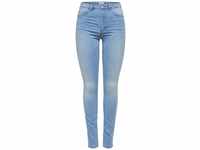 ONLY Damen Hight-Waist Jeans Hose ONLRoyal Life 15169037 Light Blue Denim XL/30