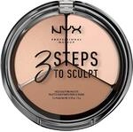 NYX Professional Makeup 3 Steps to Sculpt Face Sculpting Palette- Gesichts-Puder zum