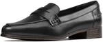 Clarks Damen Hamble Loafer, Schwarz Black Leather, 37 EU